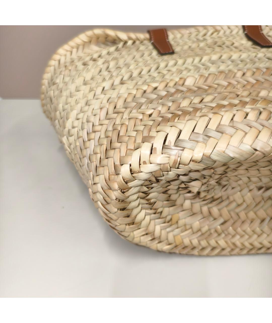 CELINE Бежевая пелетеная сумка тоут, фото 2