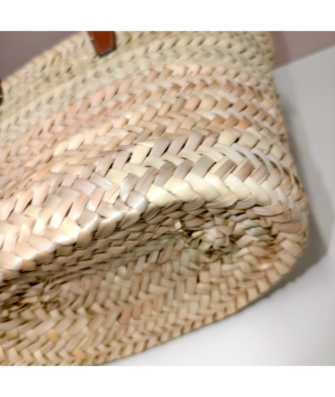 CELINE Бежевая пелетеная сумка тоут, фото 3