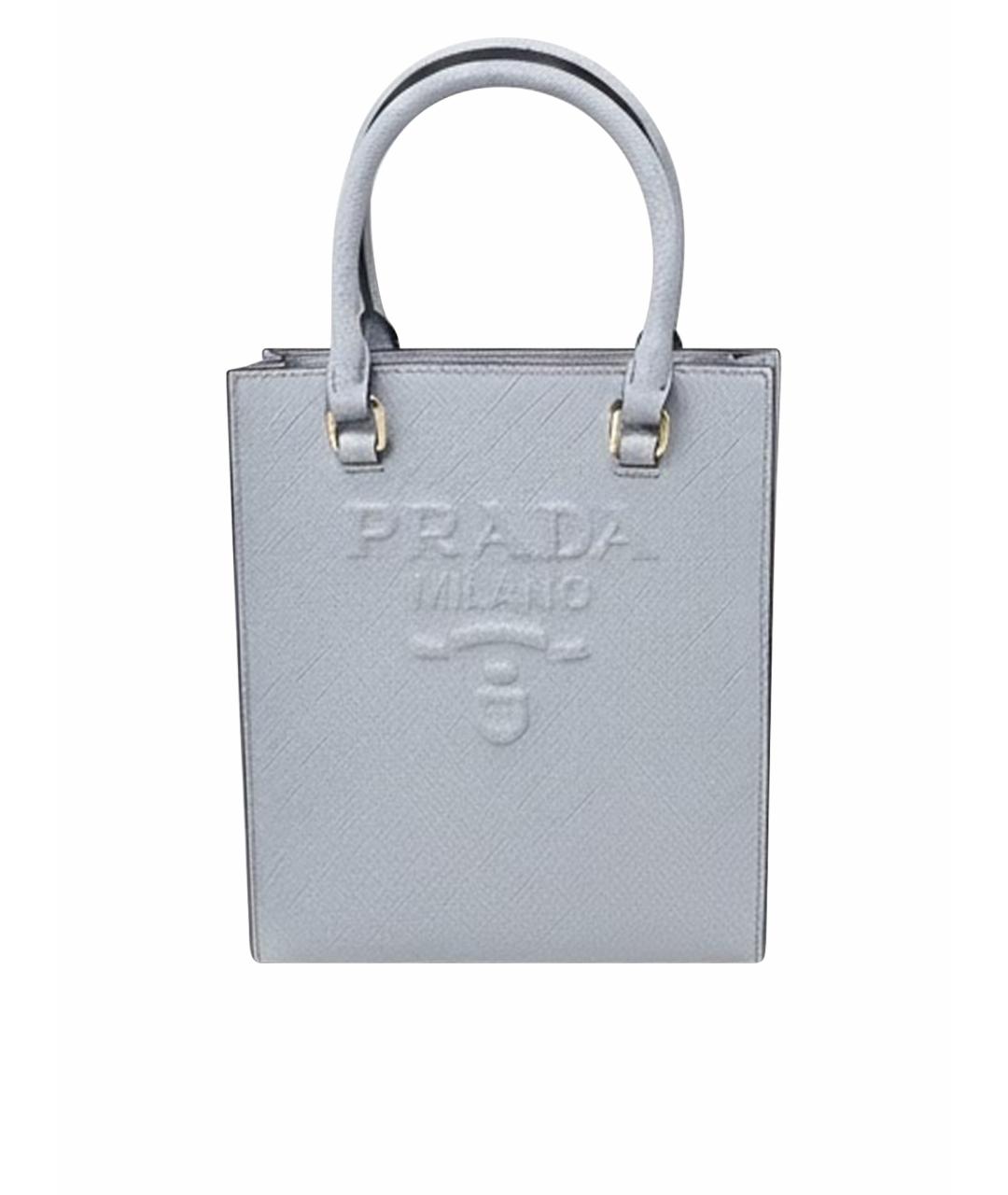 PRADA Фиолетовая кожаная сумка с короткими ручками, фото 1