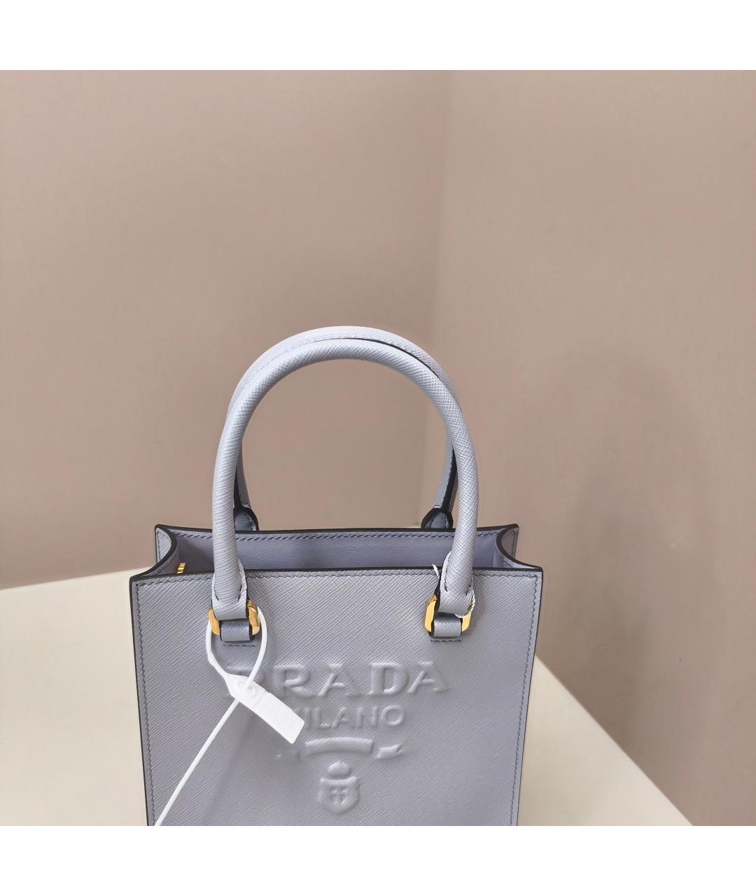 PRADA Фиолетовая кожаная сумка с короткими ручками, фото 2