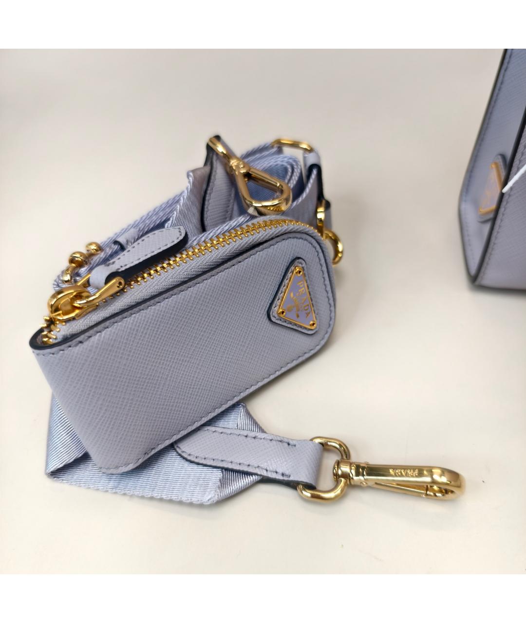 PRADA Фиолетовая кожаная сумка с короткими ручками, фото 9