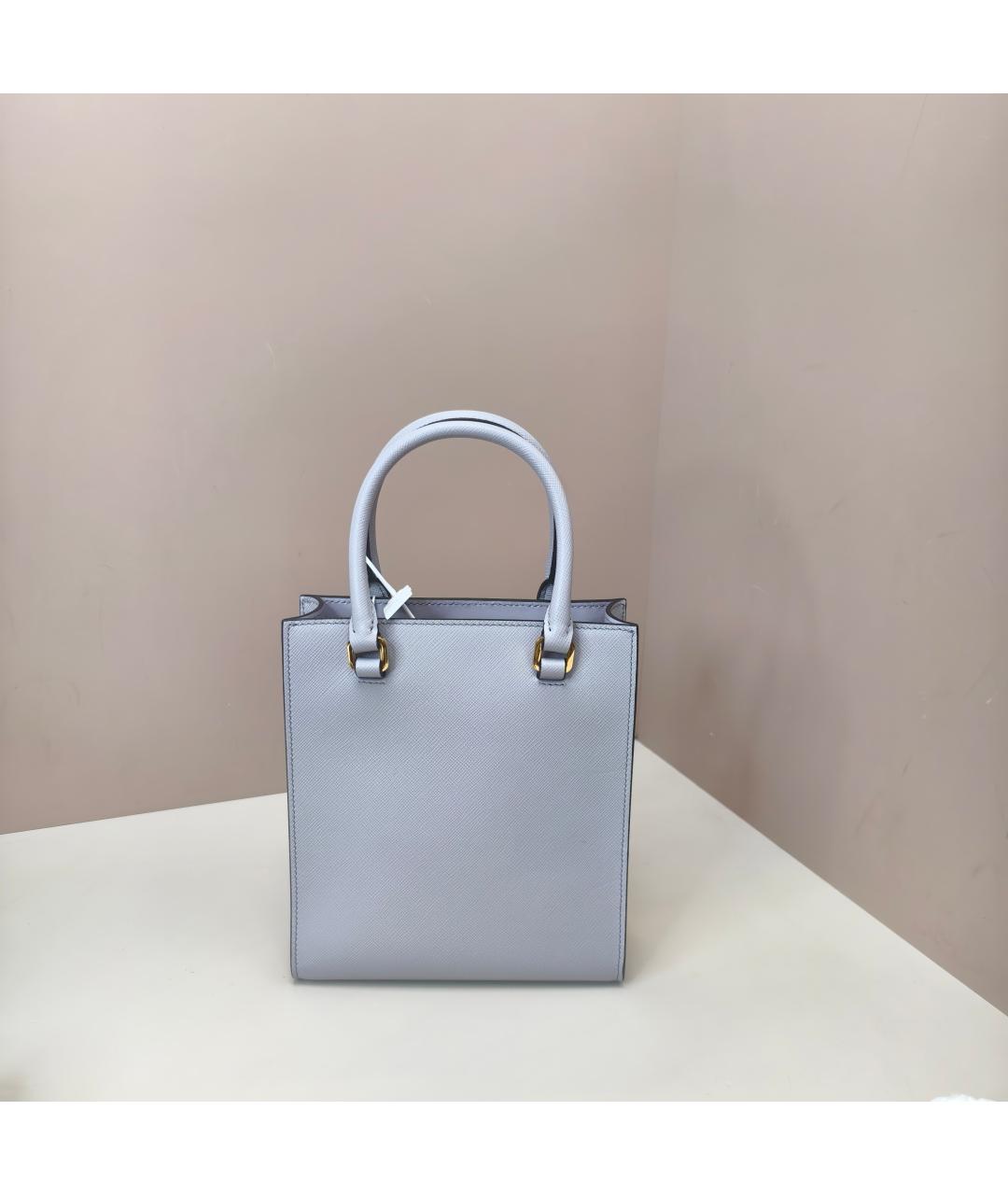 PRADA Фиолетовая кожаная сумка с короткими ручками, фото 5