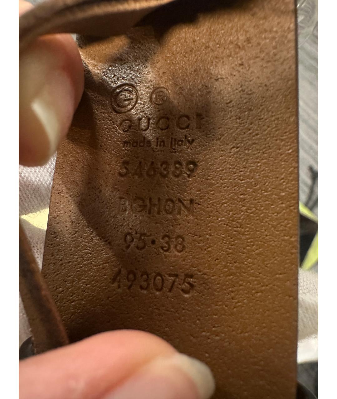 GUCCI Коричневый кожаный ремень, фото 2