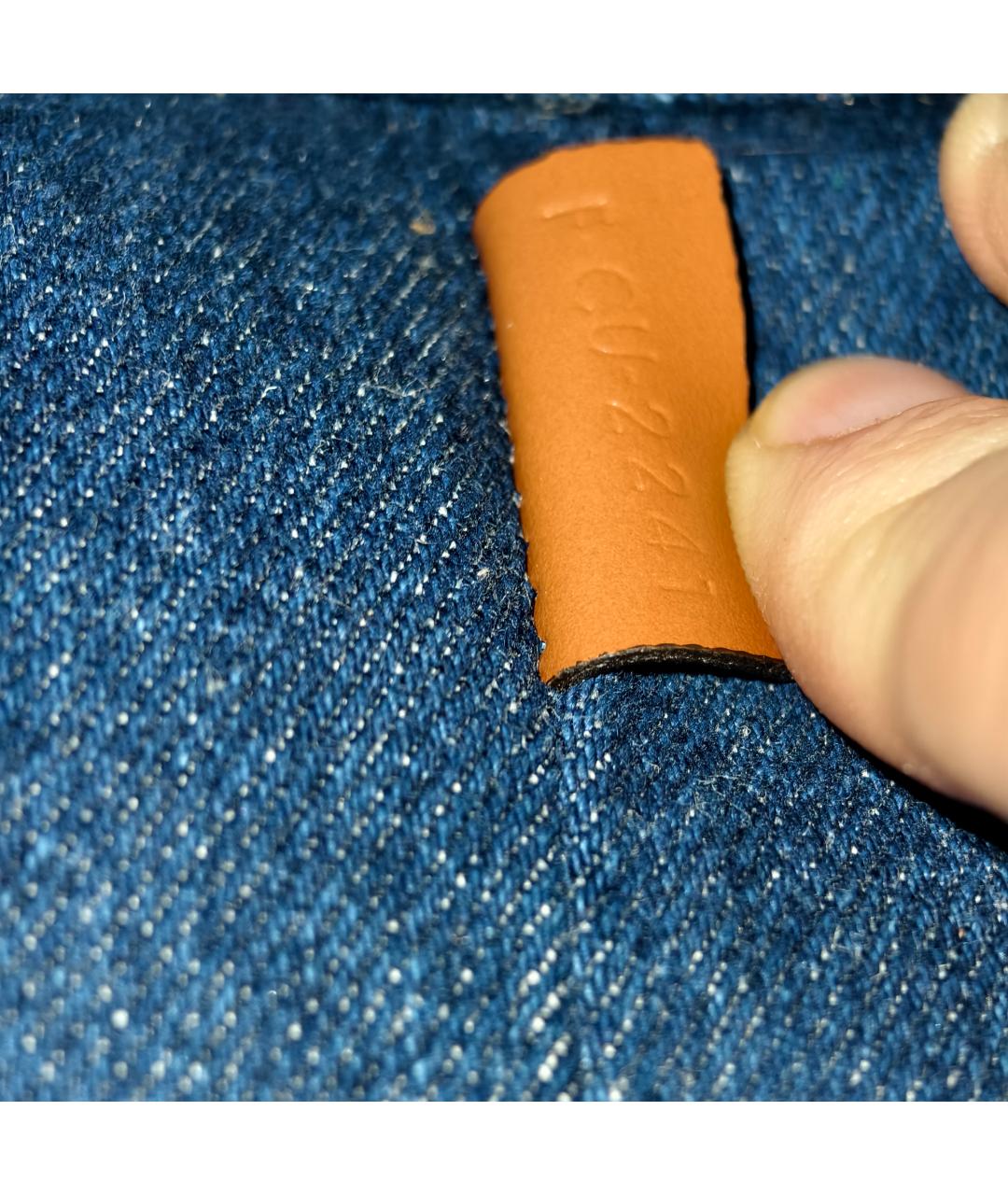 CELINE Синяя деним сумка с короткими ручками, фото 2