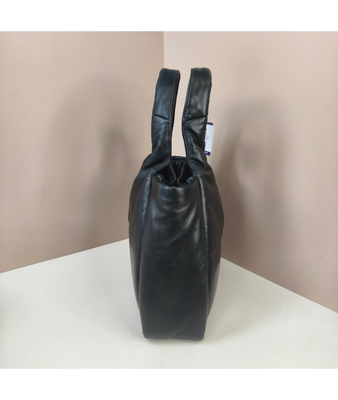 PRADA Черная кожаная сумка с короткими ручками, фото 6