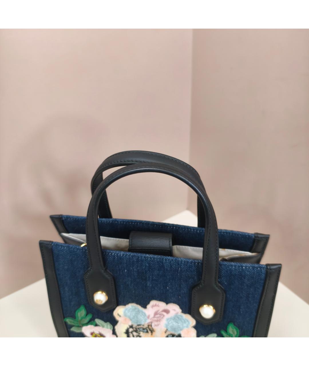 GUCCI Черная кожаная сумка тоут, фото 2