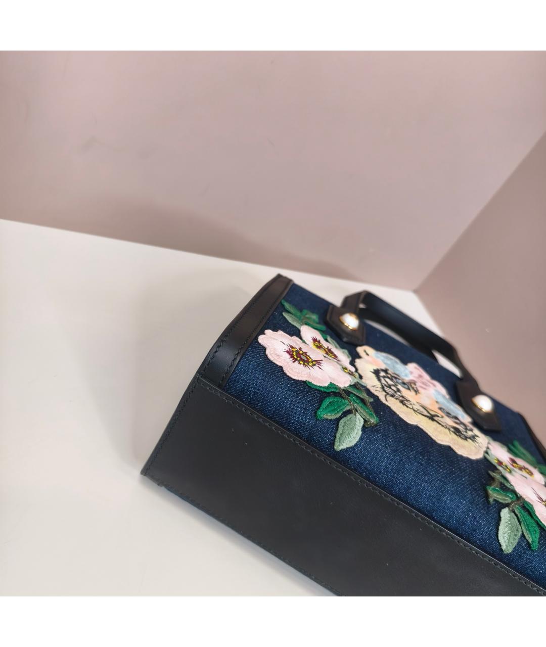 GUCCI Черная кожаная сумка тоут, фото 4