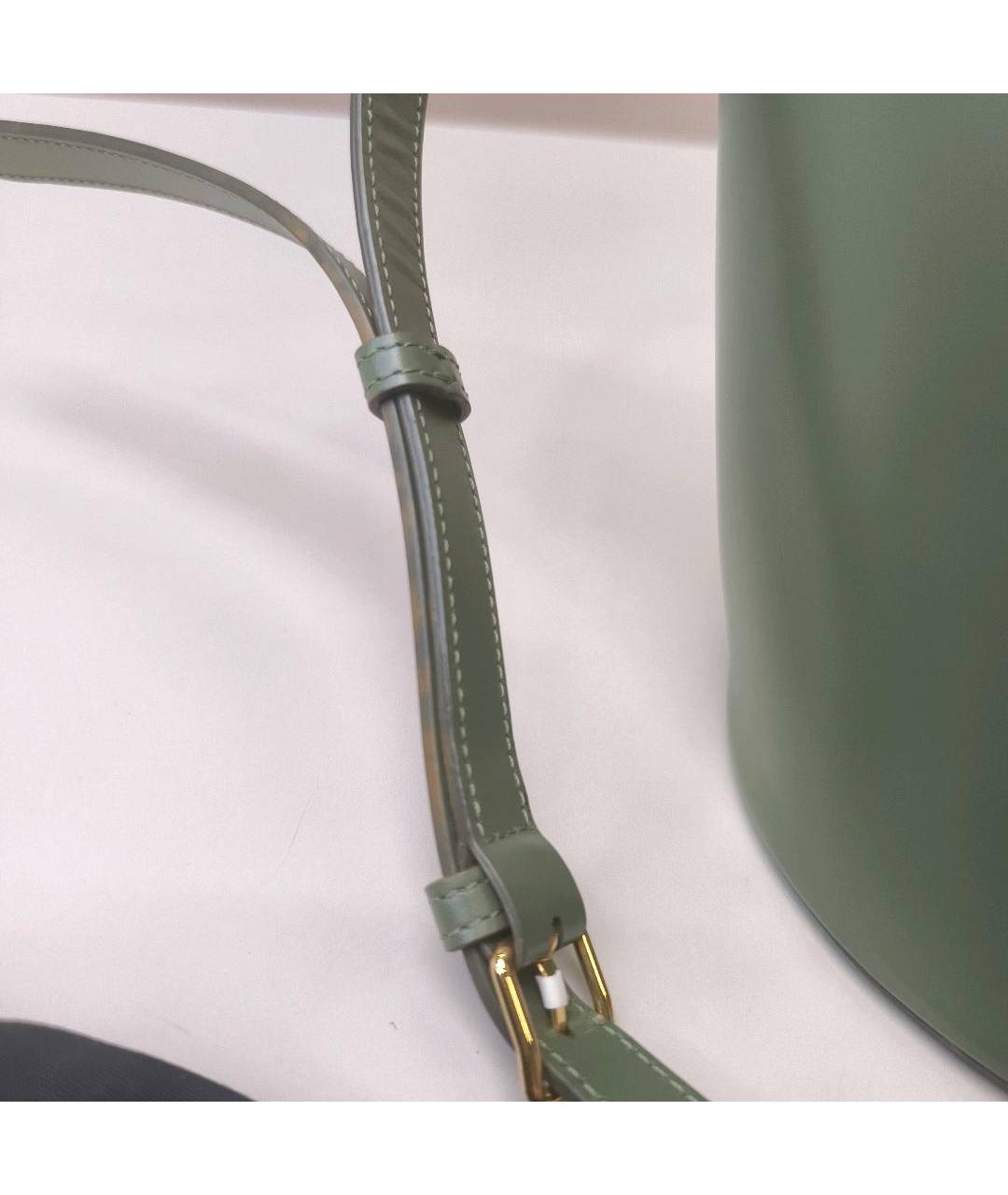 CELINE Зеленая кожаная сумка через плечо, фото 2