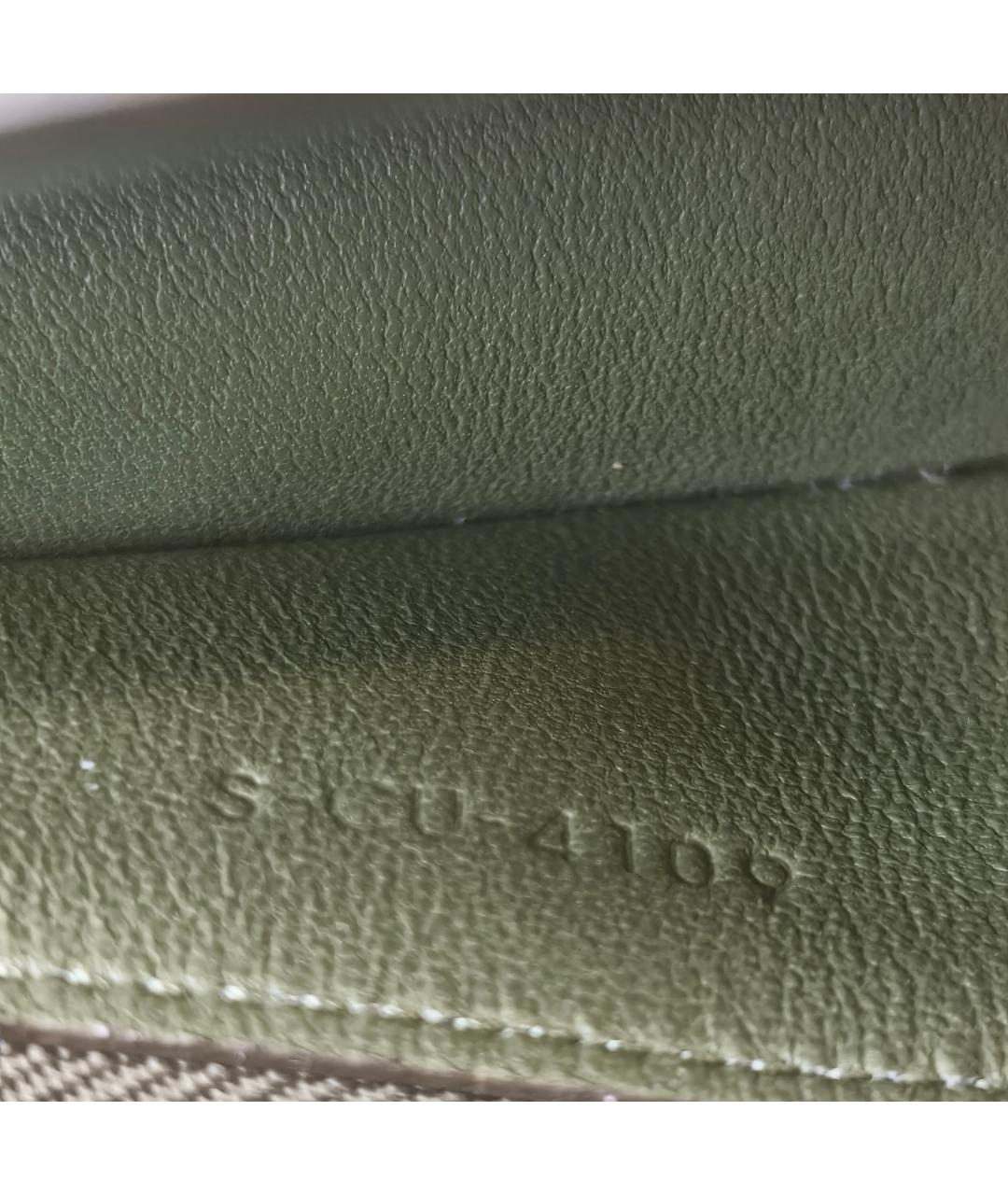 CELINE Зеленая кожаная сумка через плечо, фото 3