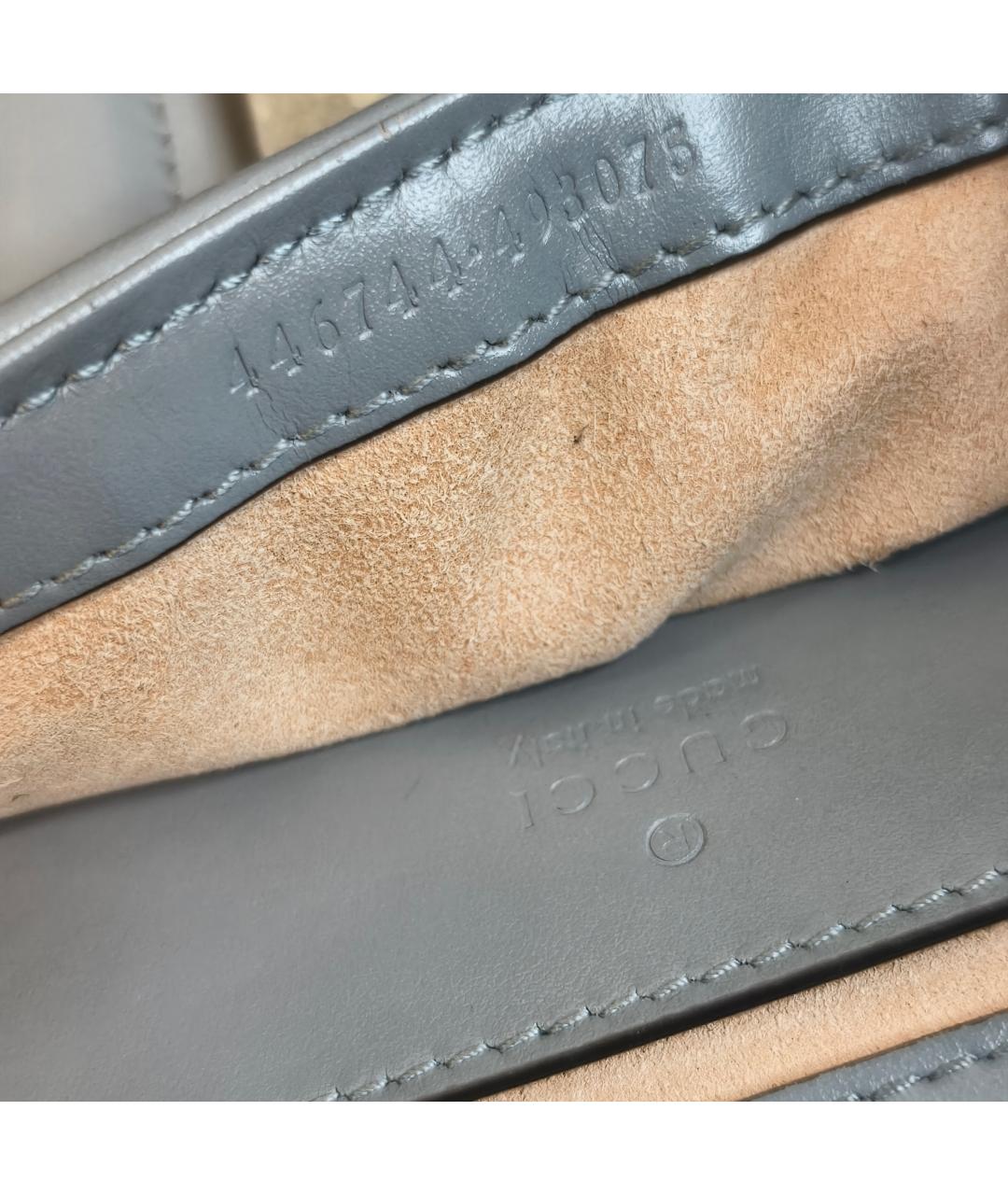 GUCCI Серая кожаная сумка через плечо, фото 2