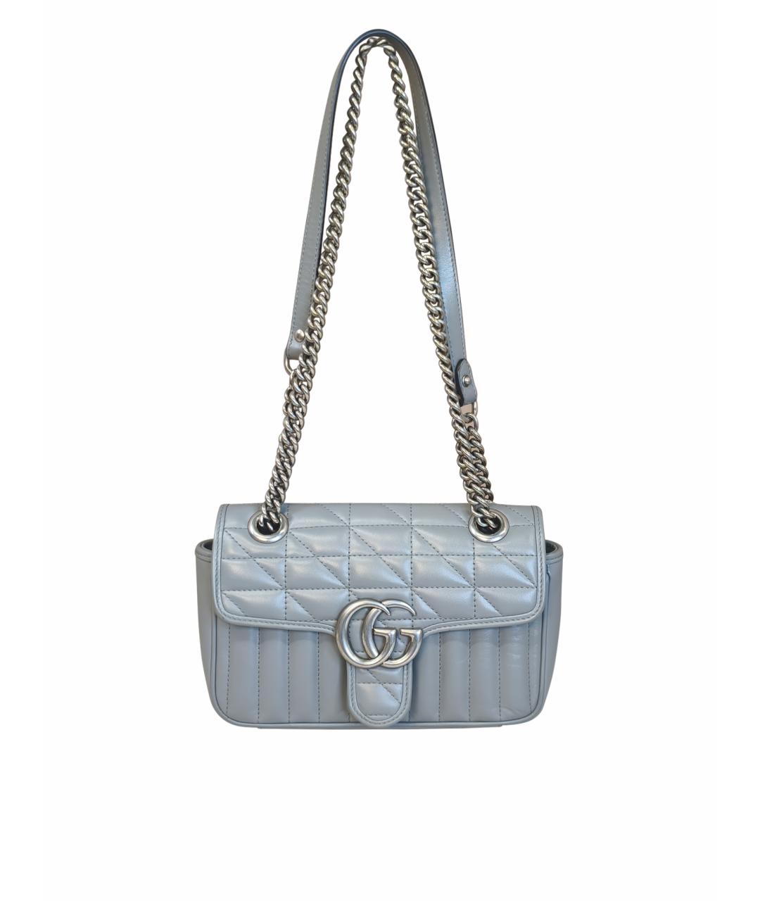 GUCCI Серая кожаная сумка через плечо, фото 1