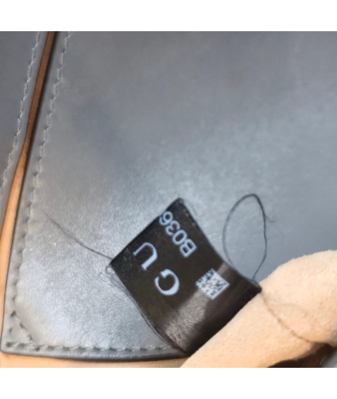 GUCCI Серая кожаная сумка через плечо, фото 5