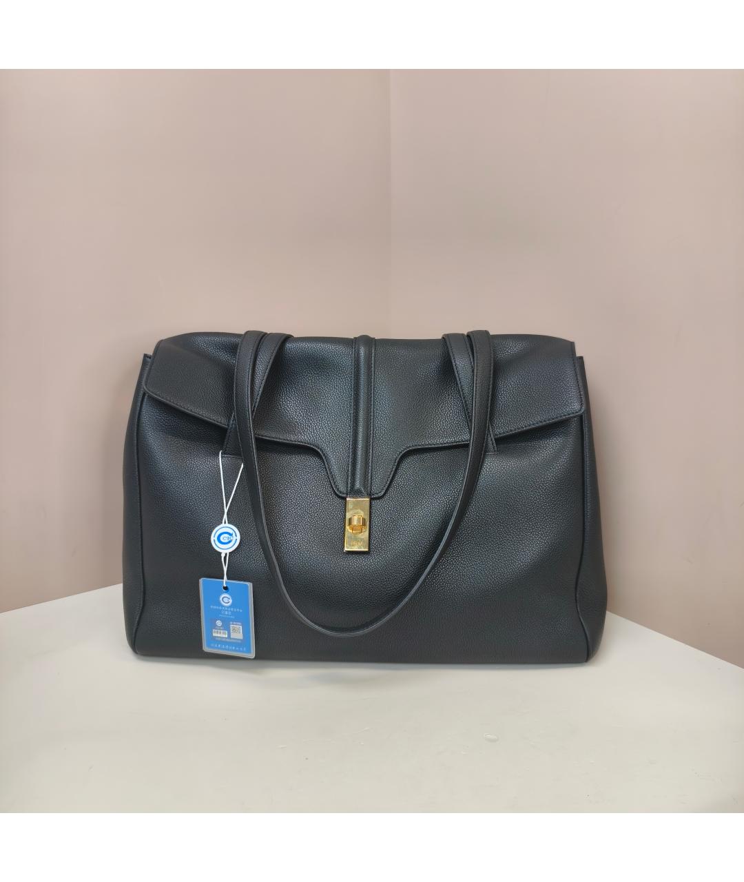 CELINE Черная кожаная сумка через плечо, фото 10