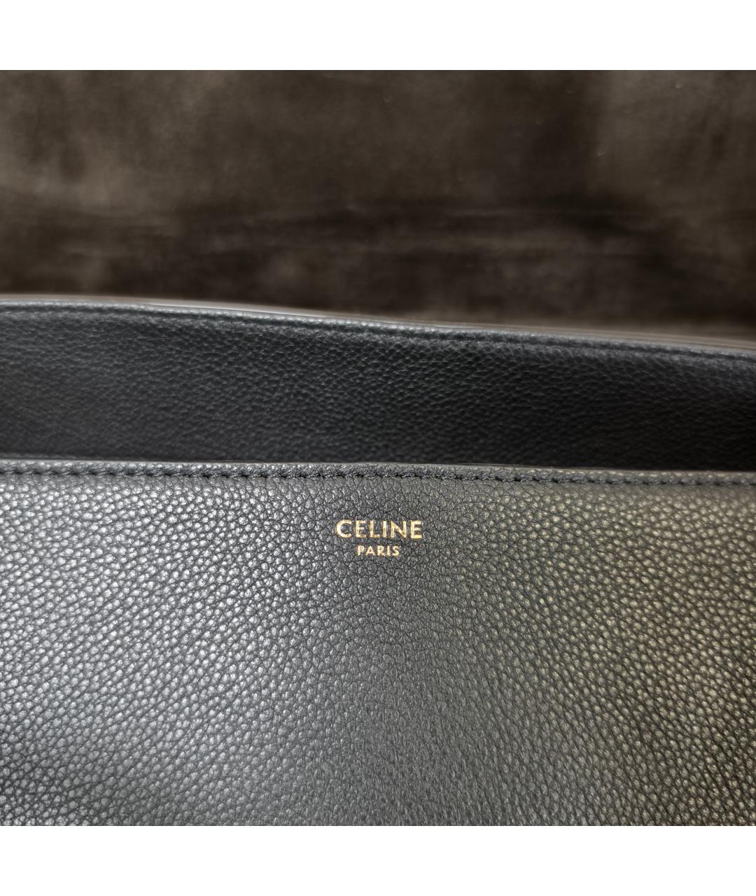 CELINE Черная кожаная сумка через плечо, фото 8