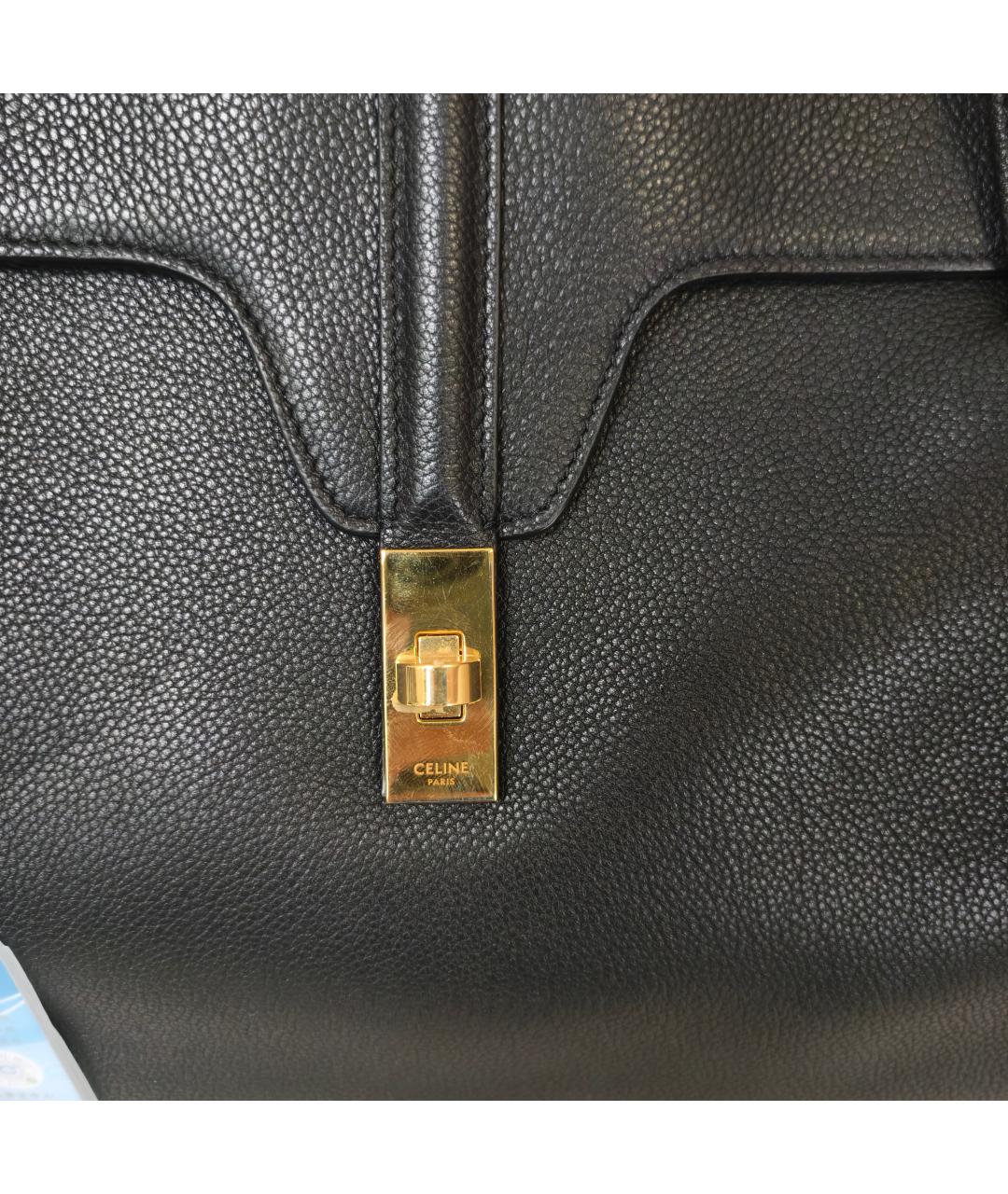 CELINE Черная кожаная сумка через плечо, фото 7