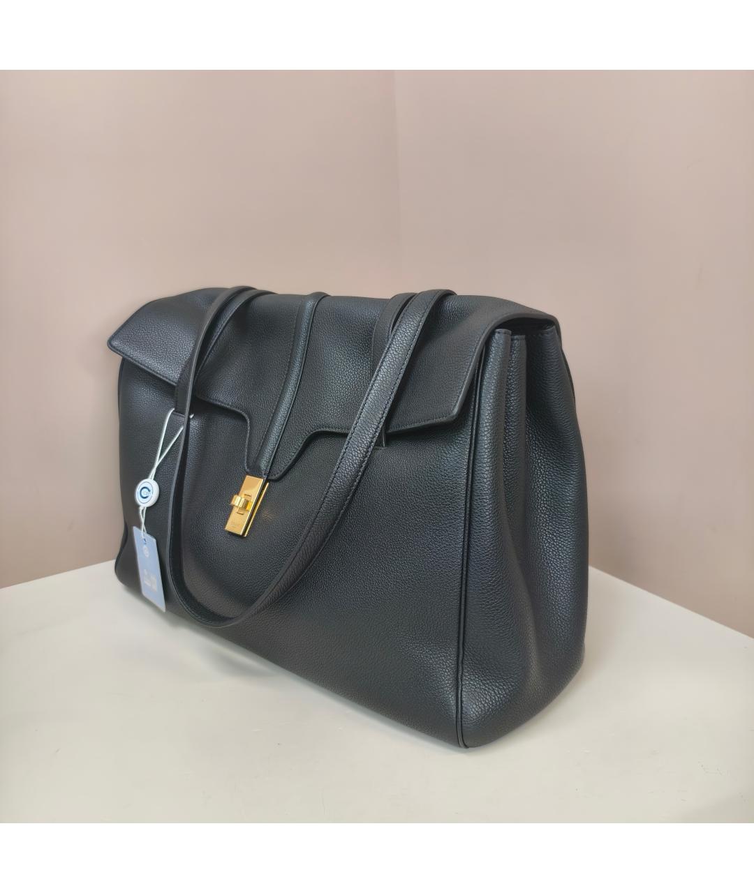 CELINE Черная кожаная сумка через плечо, фото 9