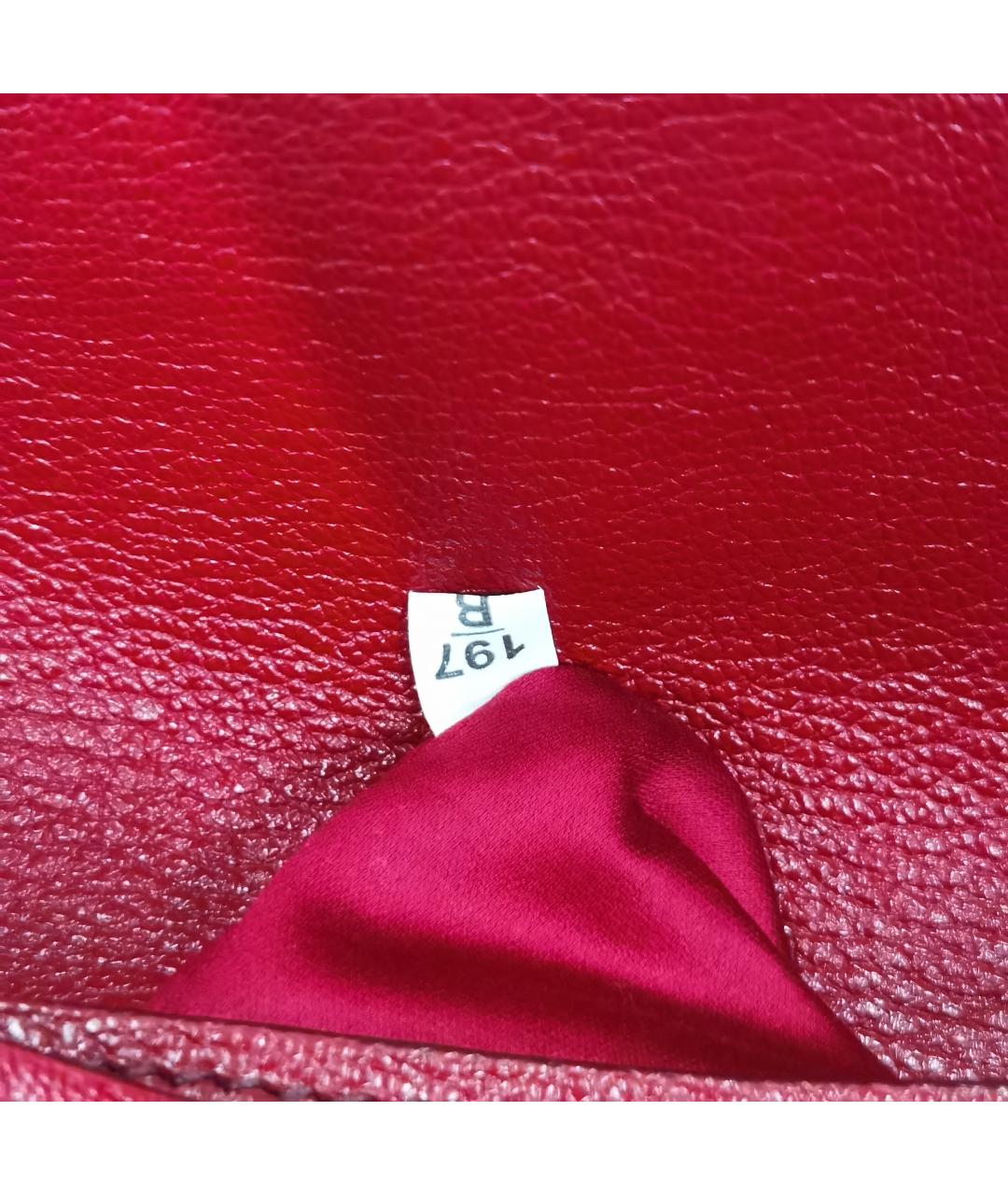 MIU MIU Красная кожаная сумка с короткими ручками, фото 2