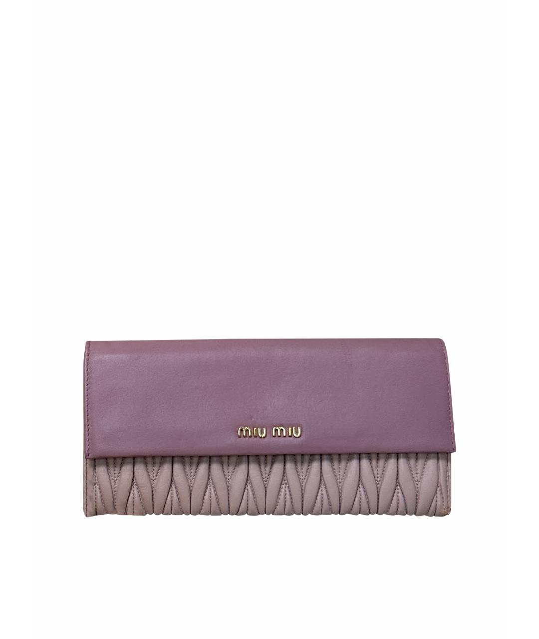 MIU MIU Розовая кожаная сумка через плечо, фото 1