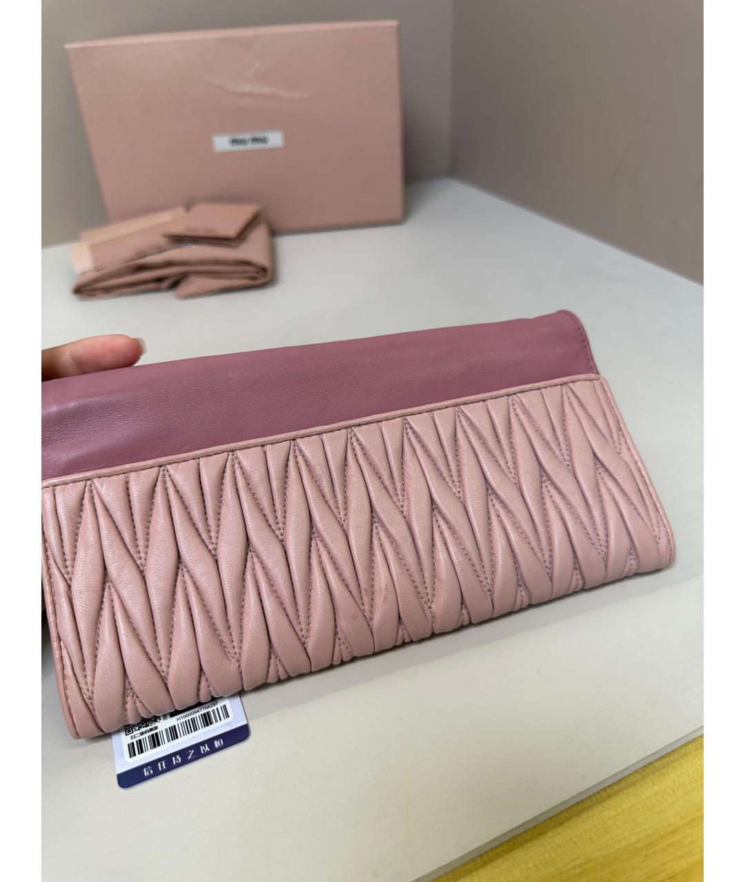 MIU MIU Розовая кожаная сумка через плечо, фото 3