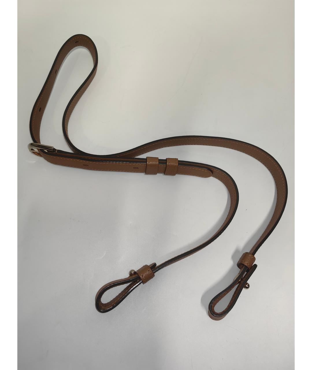 DELVAUX Коричневая кожаная сумка с короткими ручками, фото 8