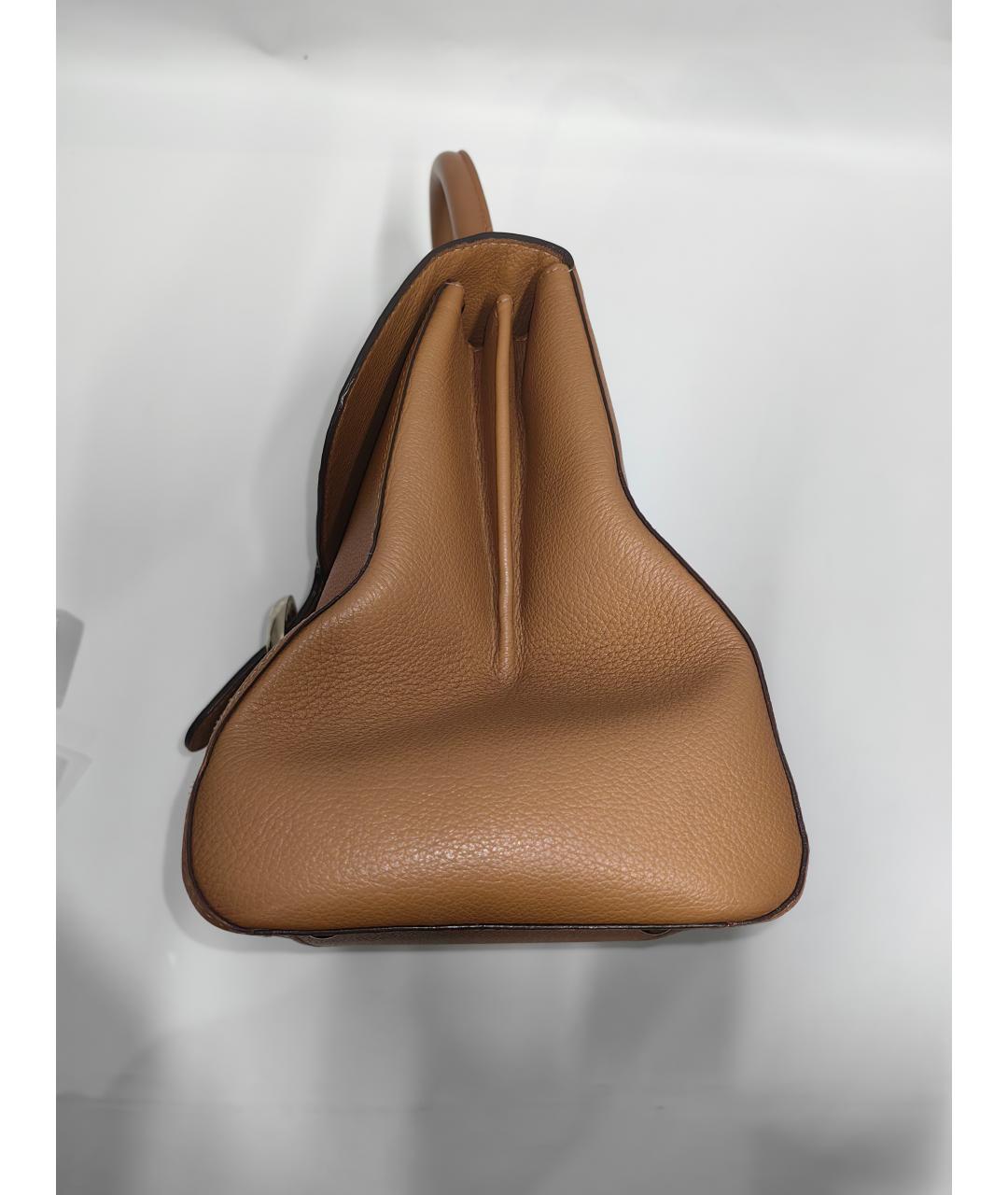 DELVAUX Коричневая кожаная сумка с короткими ручками, фото 2