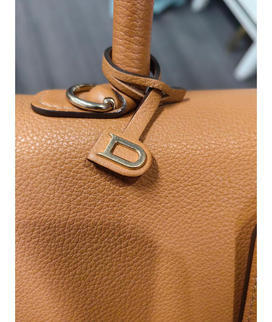 DELVAUX Коричневая кожаная сумка с короткими ручками, фото 9