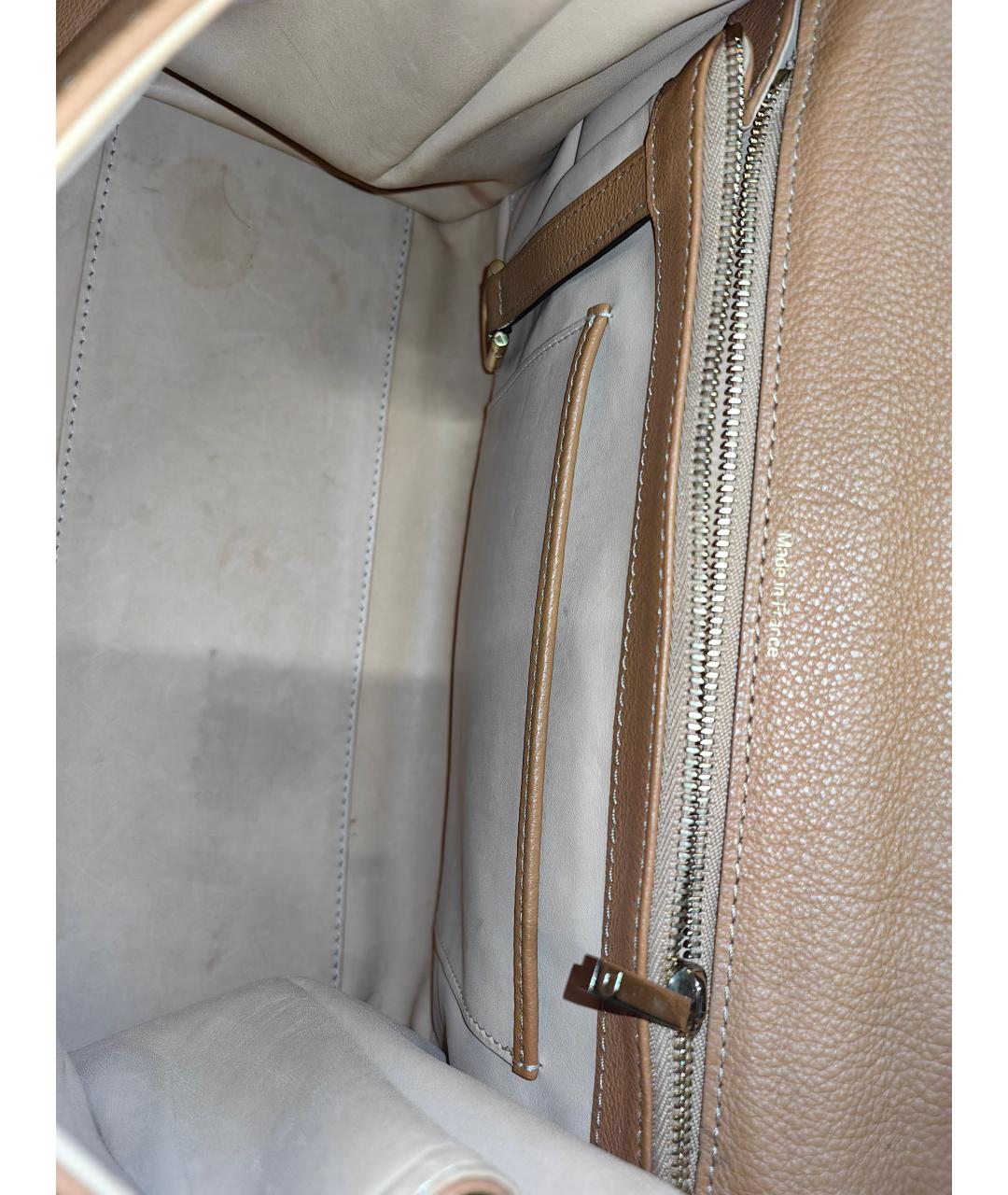 DELVAUX Коричневая кожаная сумка с короткими ручками, фото 5