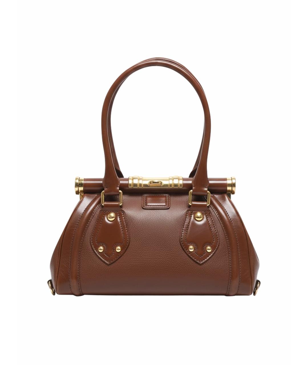 CELINE Коричневая кожаная сумка через плечо, фото 1