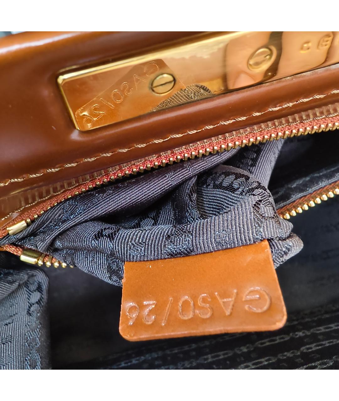 CELINE Коричневая кожаная сумка через плечо, фото 5