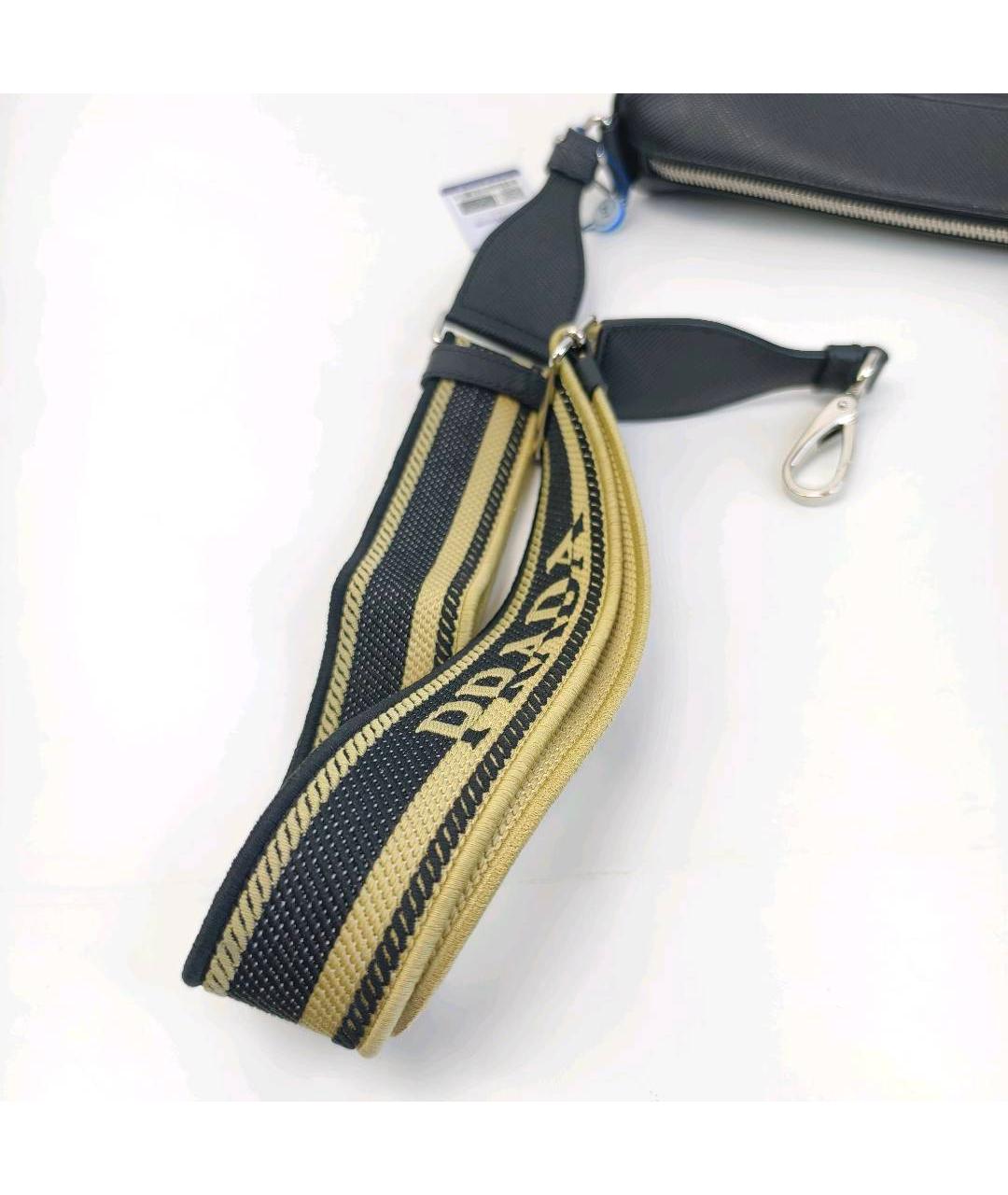 PRADA Черная кожаная сумка через плечо, фото 9