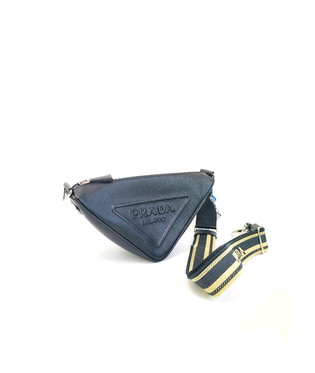 PRADA Черная кожаная сумка через плечо, фото 6