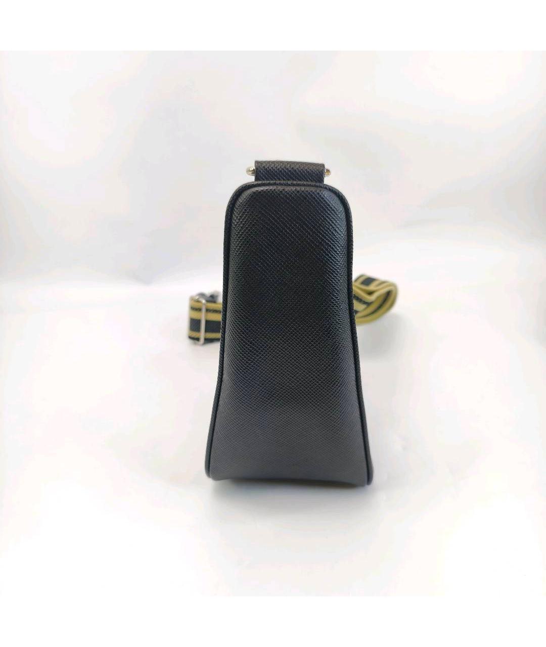 PRADA Черная кожаная сумка через плечо, фото 4