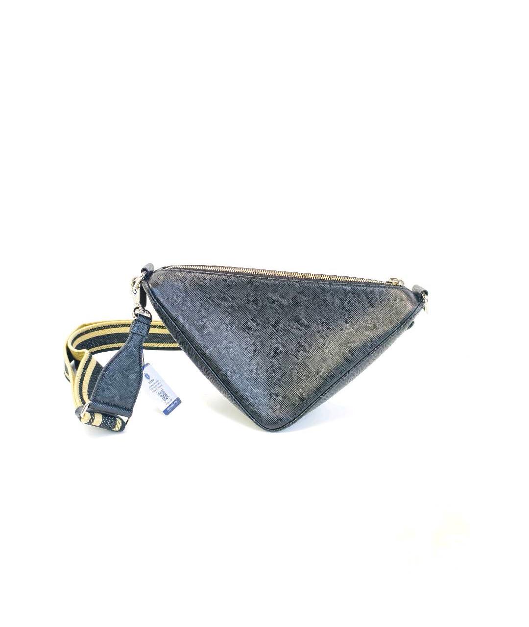 PRADA Черная кожаная сумка через плечо, фото 3