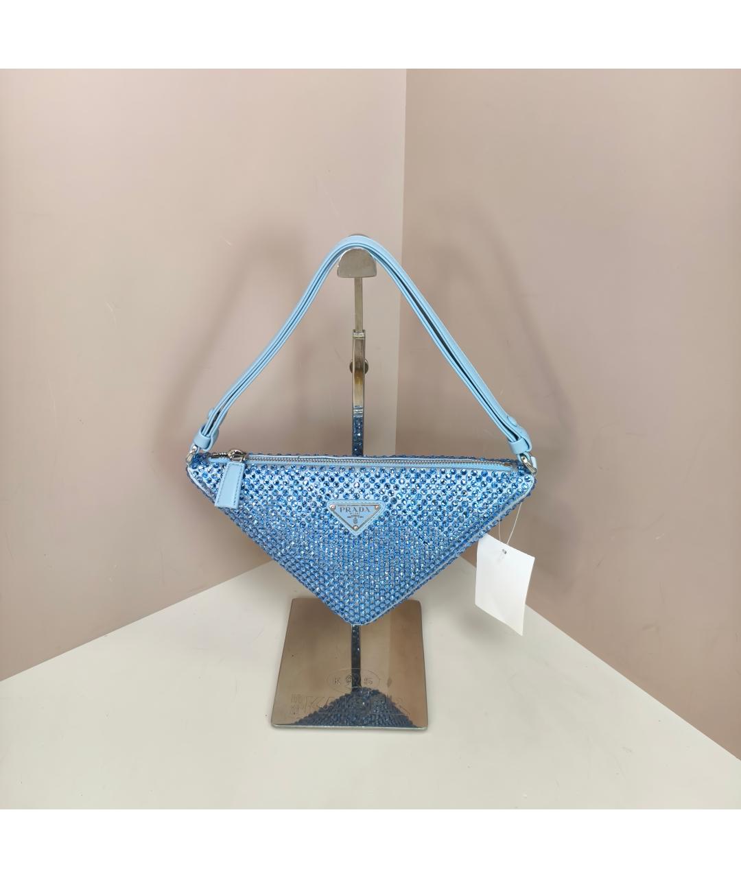 PRADA Голубая сумка через плечо, фото 4