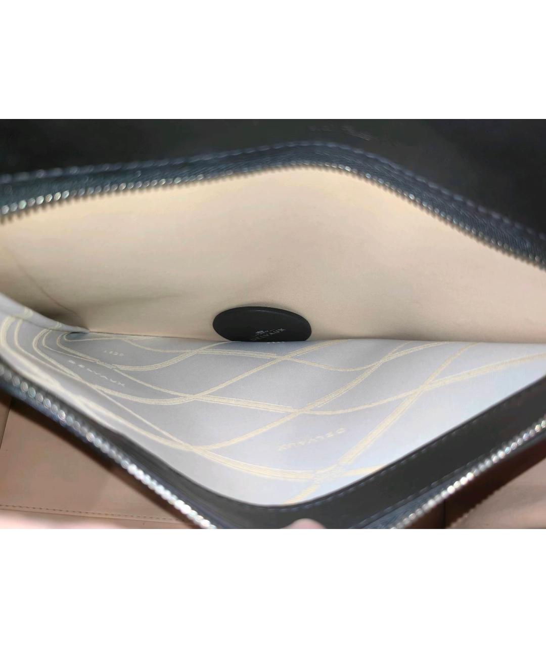 DELVAUX Черная кожаная сумка с короткими ручками, фото 2