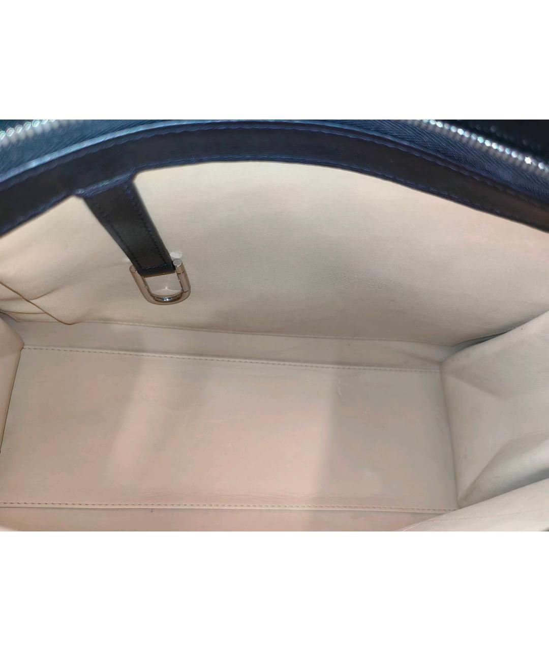 DELVAUX Черная кожаная сумка с короткими ручками, фото 7