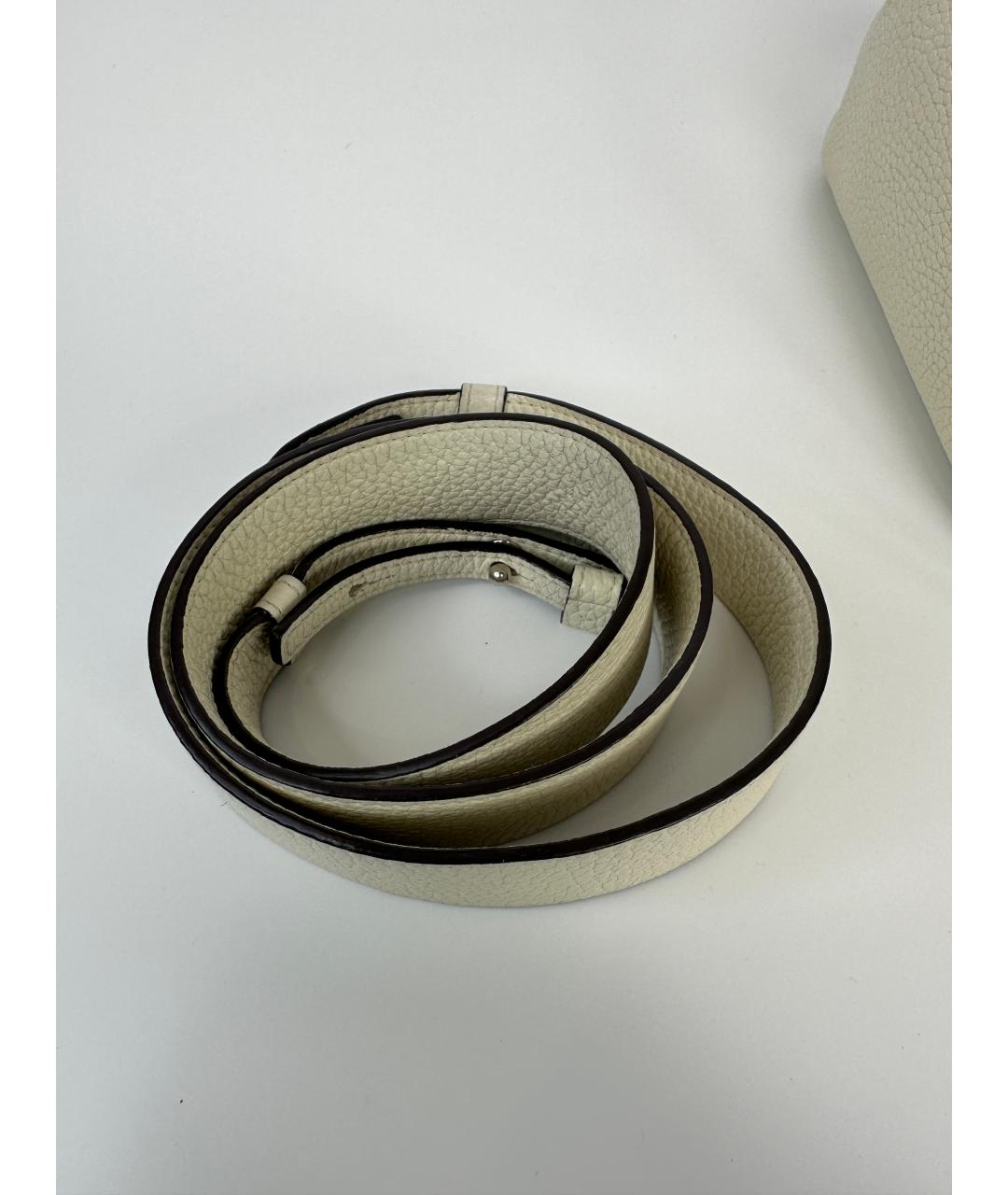 DELVAUX Белая кожаная сумка с короткими ручками, фото 4