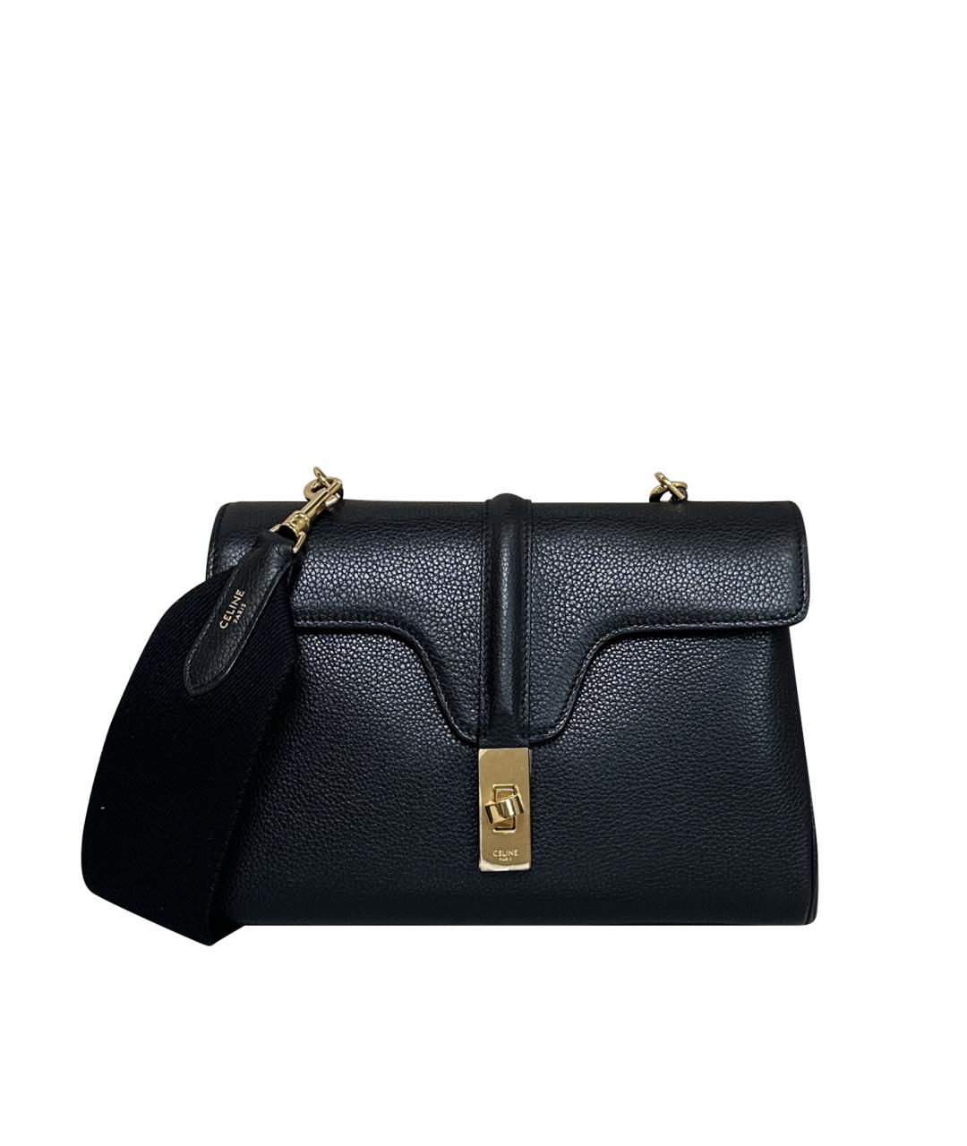 CELINE Черная кожаная сумка через плечо, фото 1