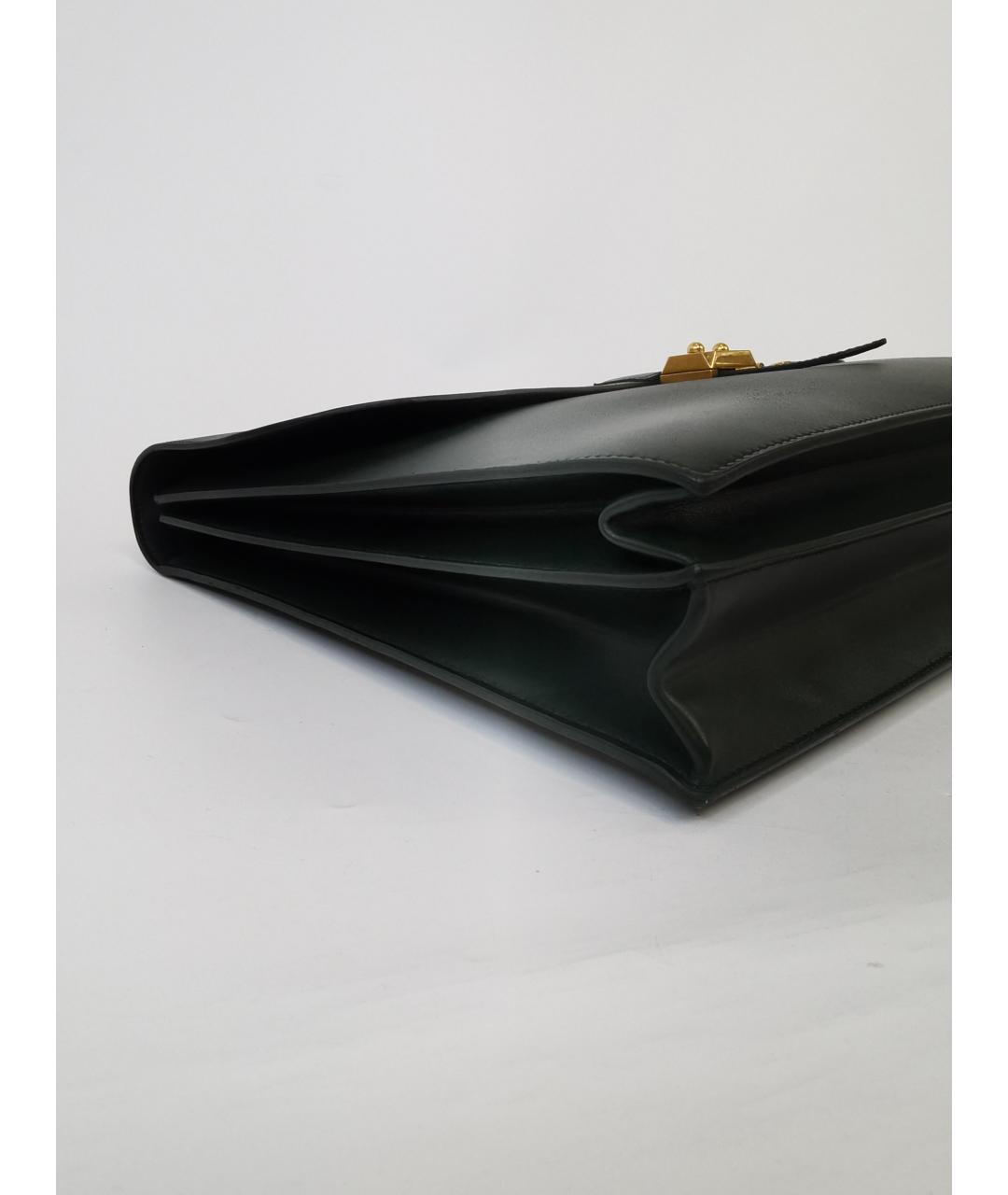 HERMES Черная кожаная сумка с короткими ручками, фото 3