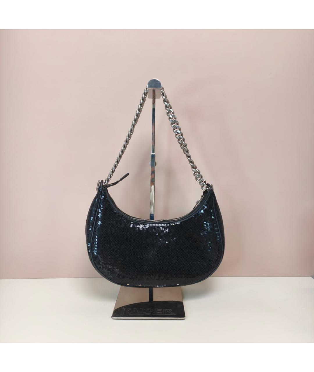 CELINE Черная тканевая сумка с короткими ручками, фото 2