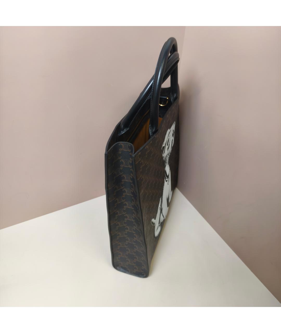 CELINE Коричневая сумка с короткими ручками, фото 8