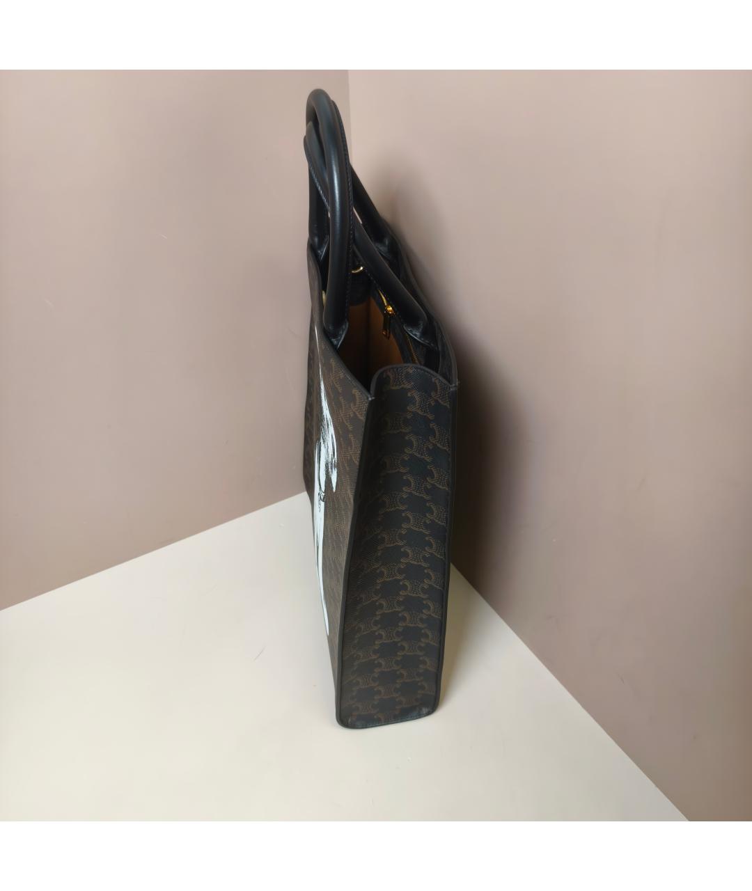 CELINE Коричневая сумка с короткими ручками, фото 7