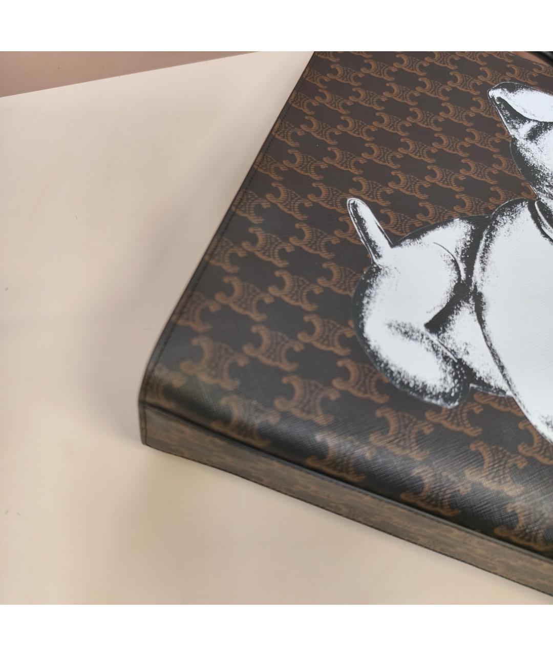 CELINE Коричневая сумка с короткими ручками, фото 9