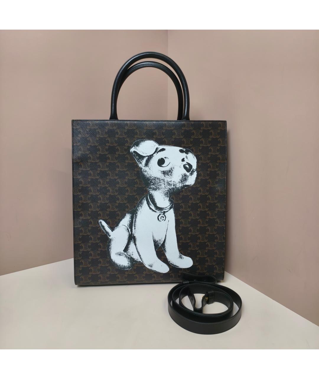 CELINE Коричневая сумка с короткими ручками, фото 10