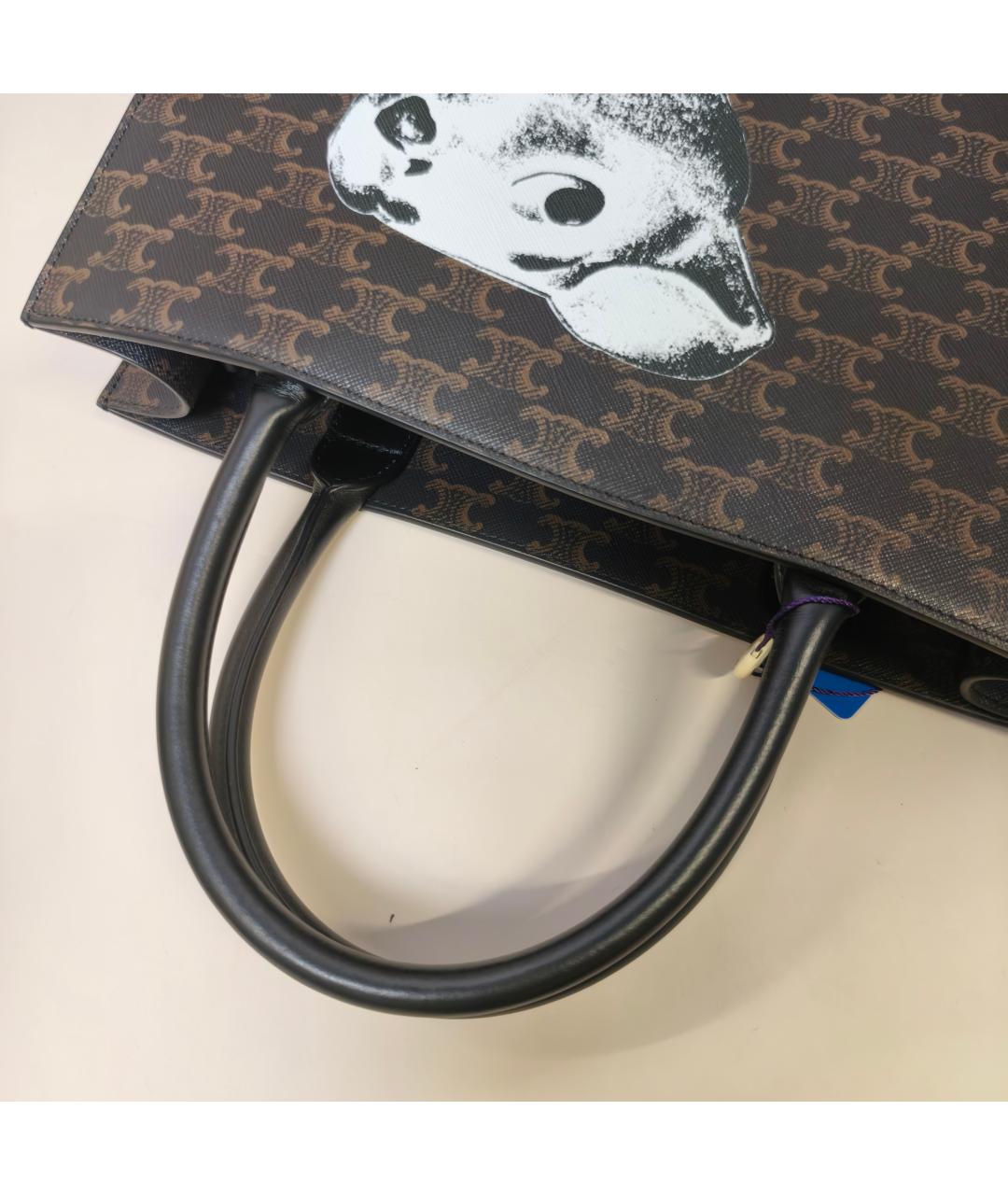 CELINE Коричневая сумка с короткими ручками, фото 6