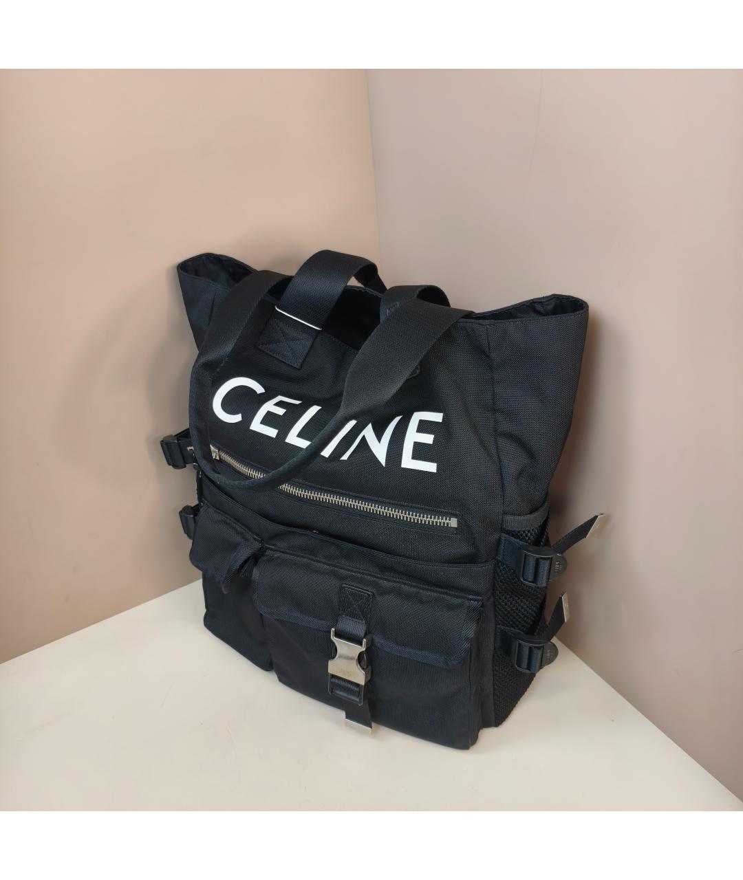 CELINE Черная тканевая сумка тоут, фото 2