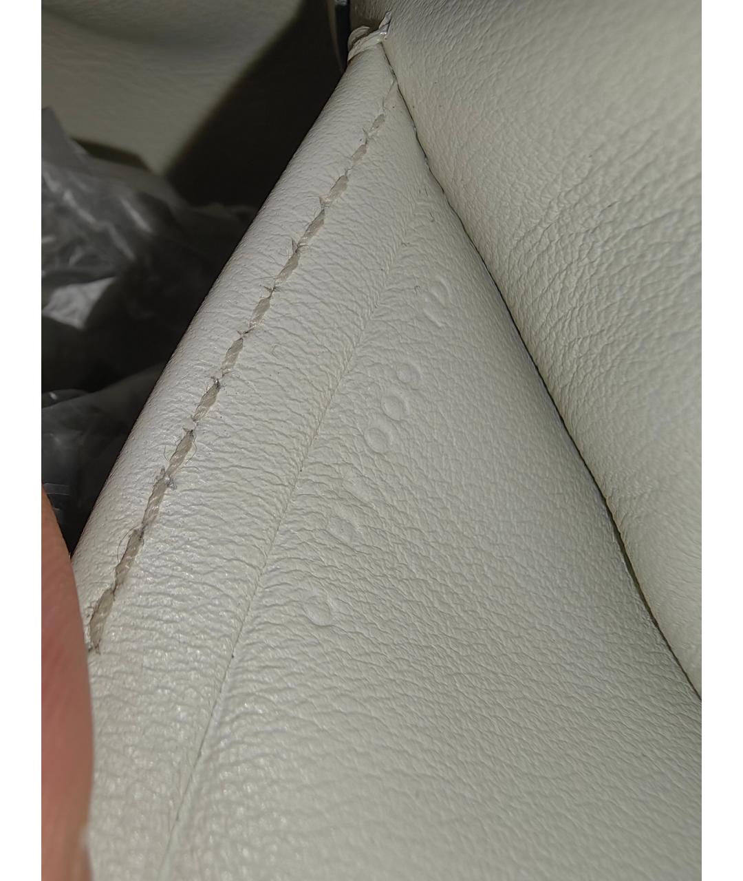 HERMES Белая кожаная сумка тоут, фото 4