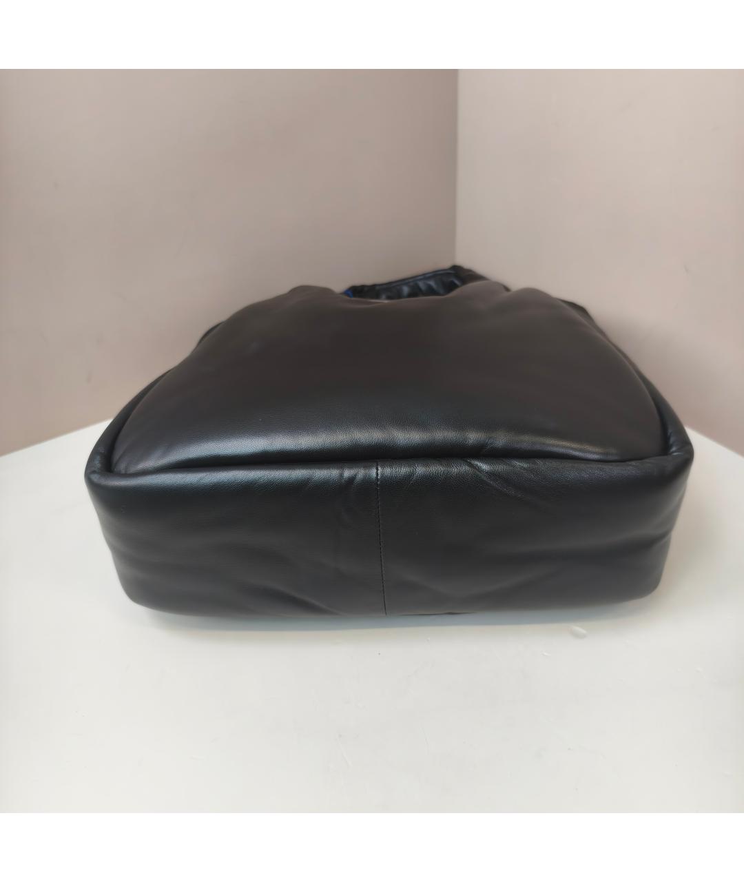 PRADA Черная кожаная сумка с короткими ручками, фото 8