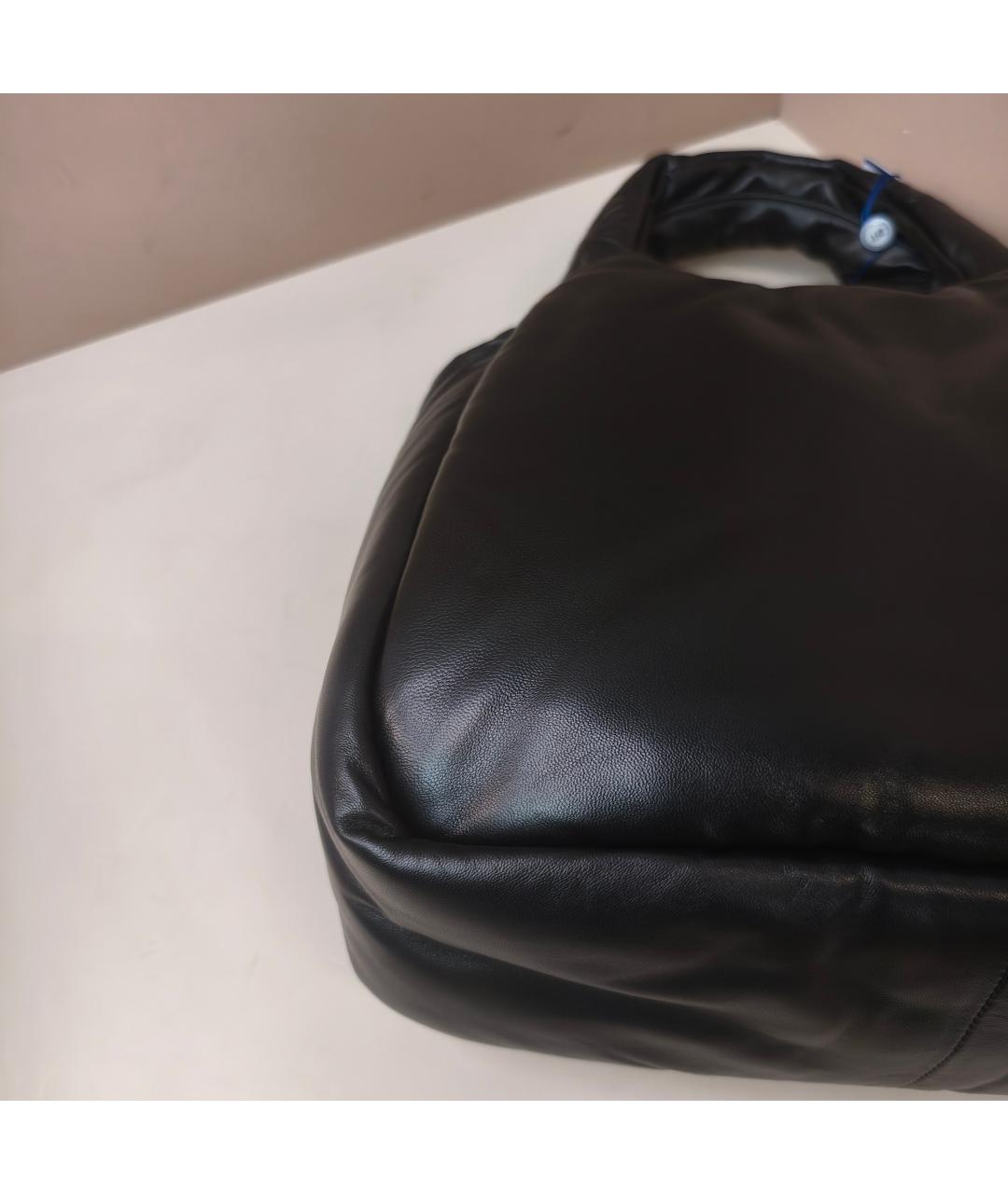 PRADA Черная кожаная сумка с короткими ручками, фото 2
