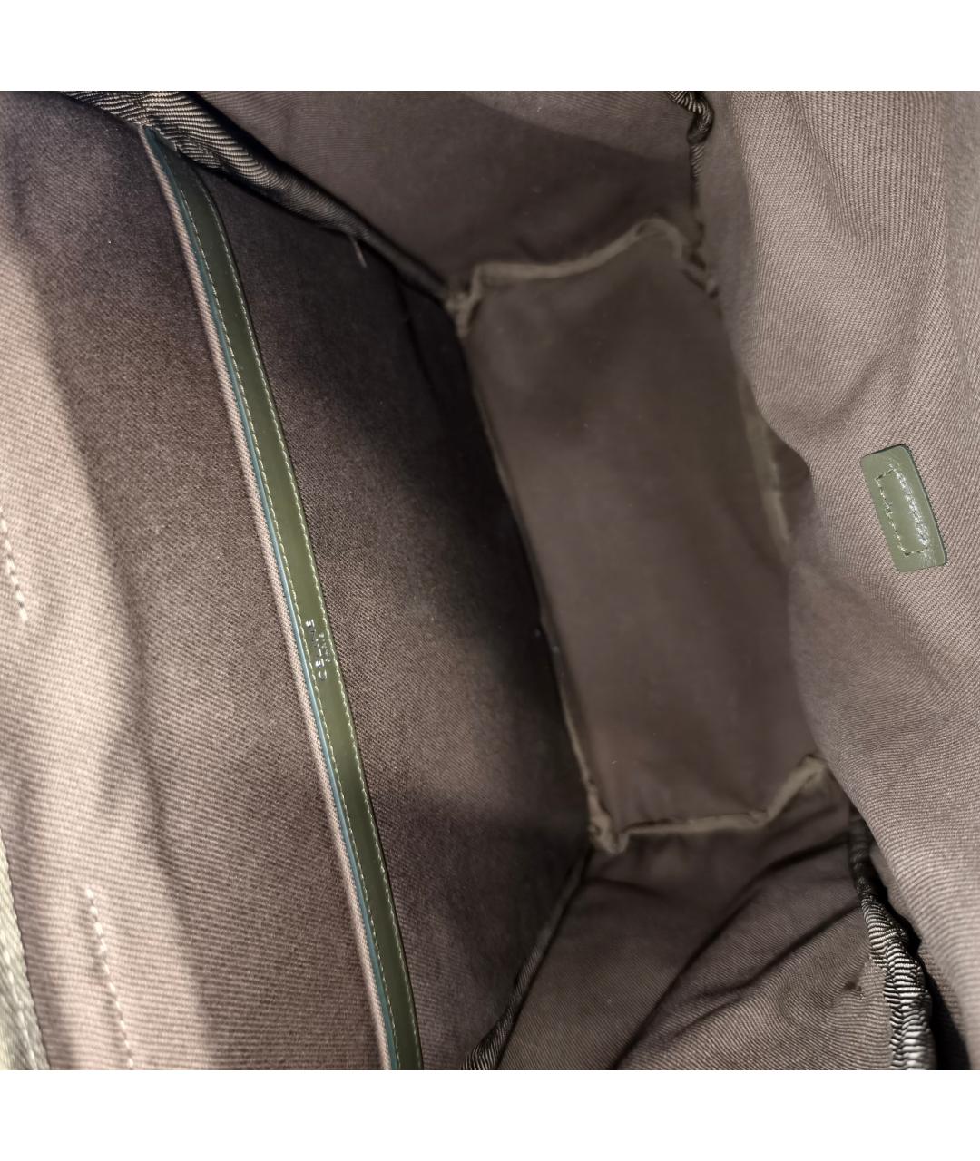 CELINE Хаки тканевый рюкзак, фото 9